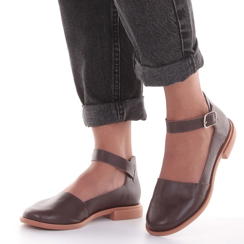 sapatilha fivela cafe