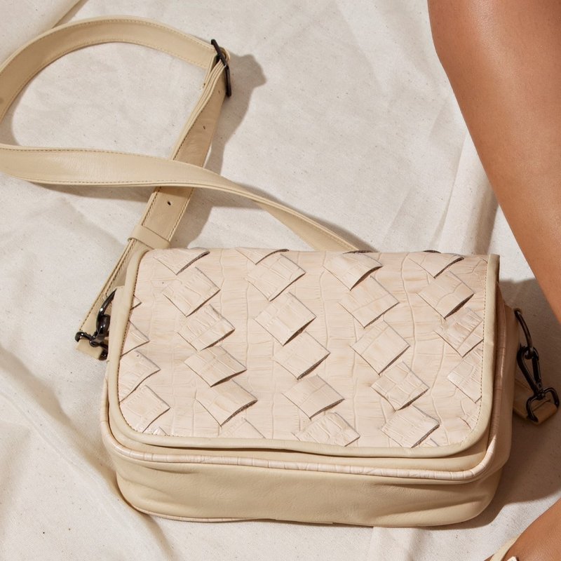 bolsa entrelacada off white