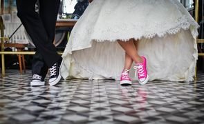sapato rosa vestido