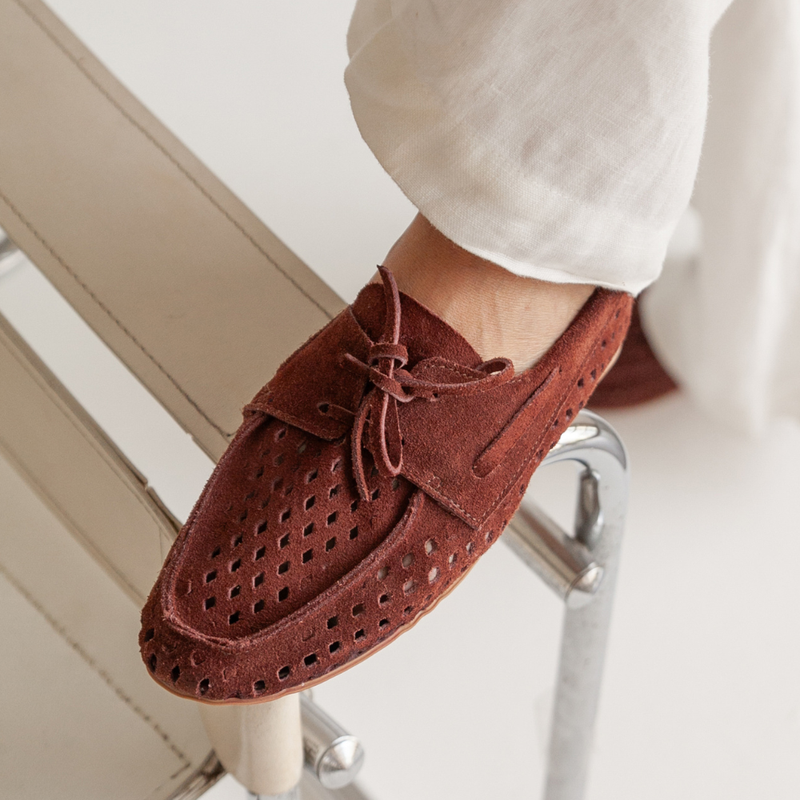 mocassim quadriculado burgundy 1